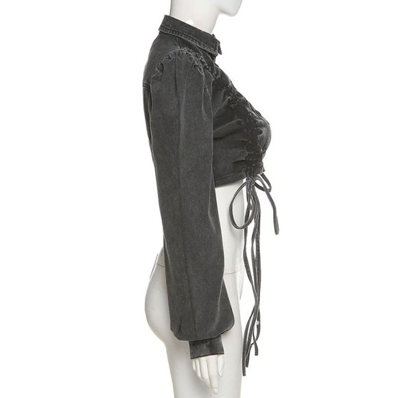 NEW 2021 Cropped Jean Jacket - Picture 4 of 11